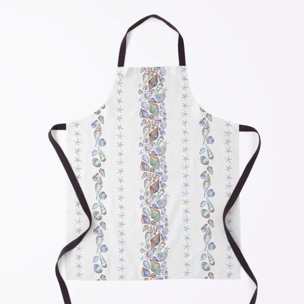 Item preview, Watercolor Sea Treasures Pattern on White designed and sold by Flowersforbear.