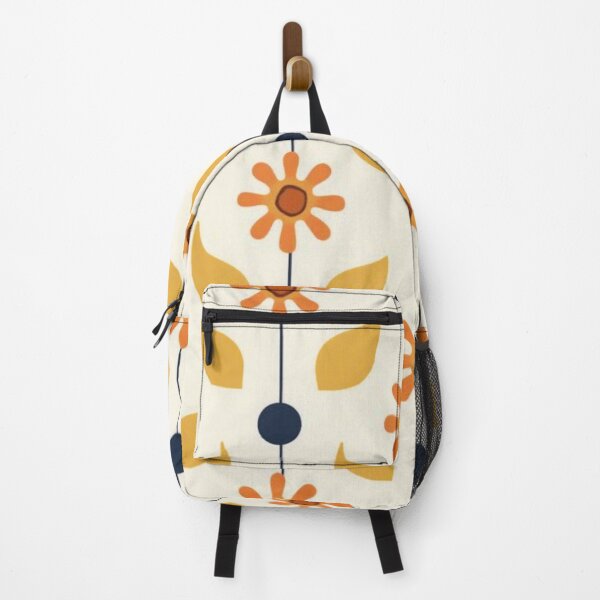 Item preview, Retro Orange Flower Geometric Pattern designed and sold by mittie101.