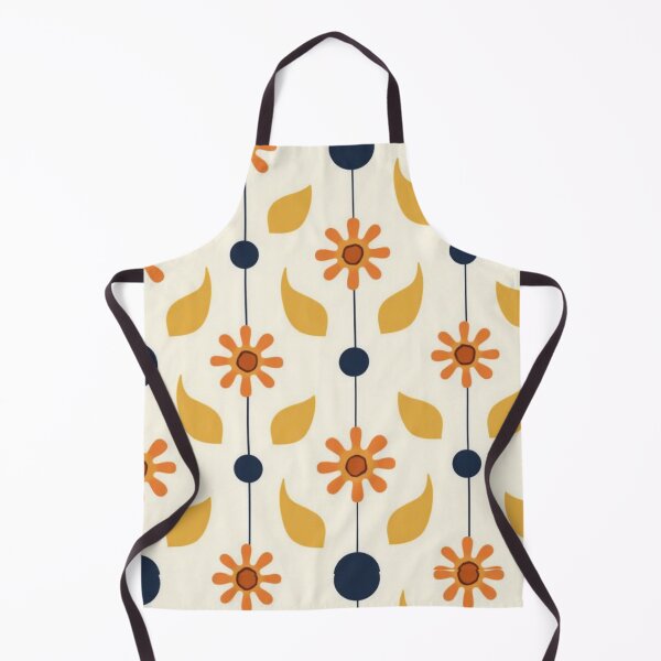 Item preview, Retro Orange Flower Geometric Pattern designed and sold by mittie101.