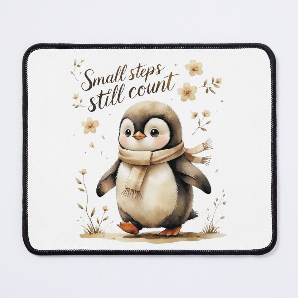 Item preview, Small Steps Still Count Cute Penguin Baby Nursery Art designed and sold by AQUILAKREO.
