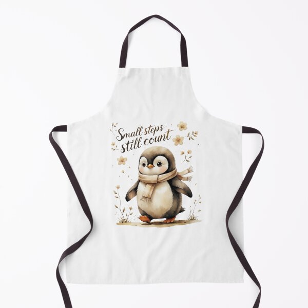 Item preview, Small Steps Still Count Cute Penguin Baby Nursery Art designed and sold by AQUILAKREO.