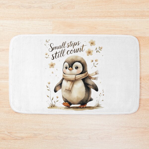 Item preview, Small Steps Still Count Cute Penguin Baby Nursery Art designed and sold by AQUILAKREO.