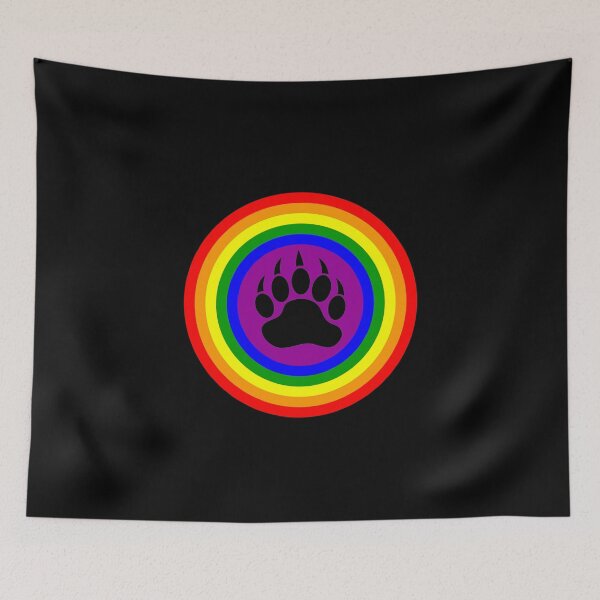 Item preview, Gay Bear - Bear Paw LGBT Rainbow Circle designed and sold by Sleazoid.