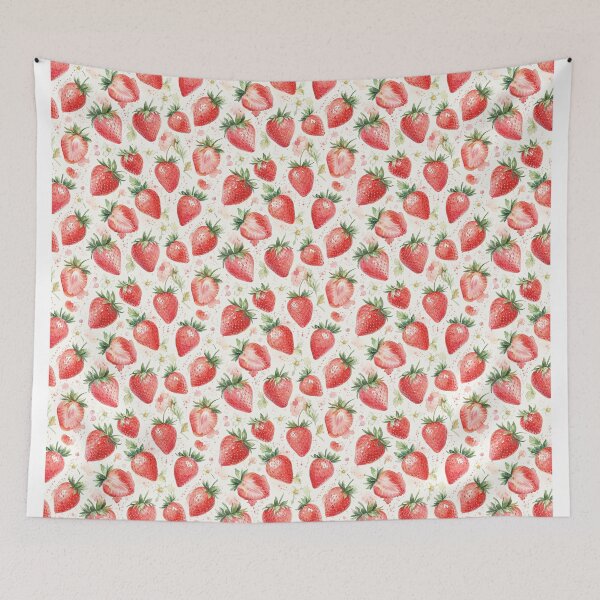 Item preview, Acuarela de fresas y flores designed and sold by Imprearte.