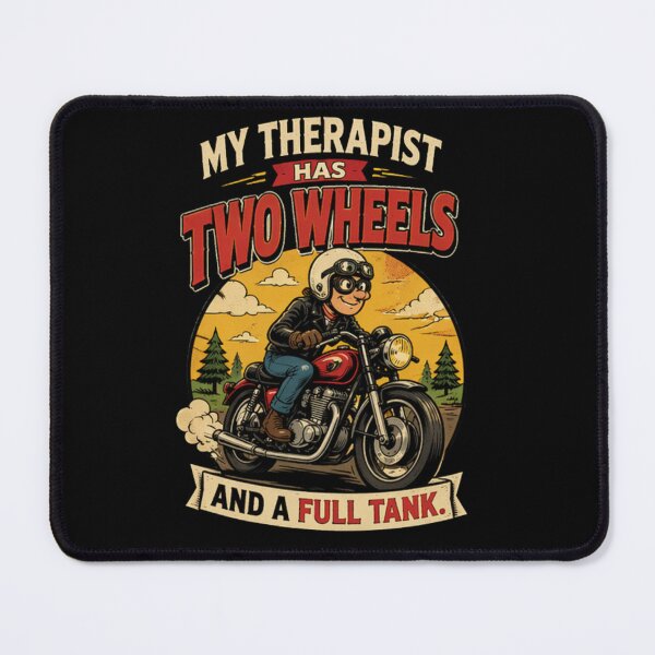 Item preview, My Therapist Has Two Wheels and a Full Tank - Funny Motorcycle Biker Gift designed and sold by anandariki.