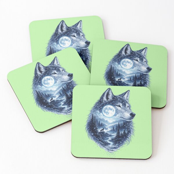 Item preview, Celestial Wolf – Moonlit Forest Spirit designed and sold by sunbowjp stadio.