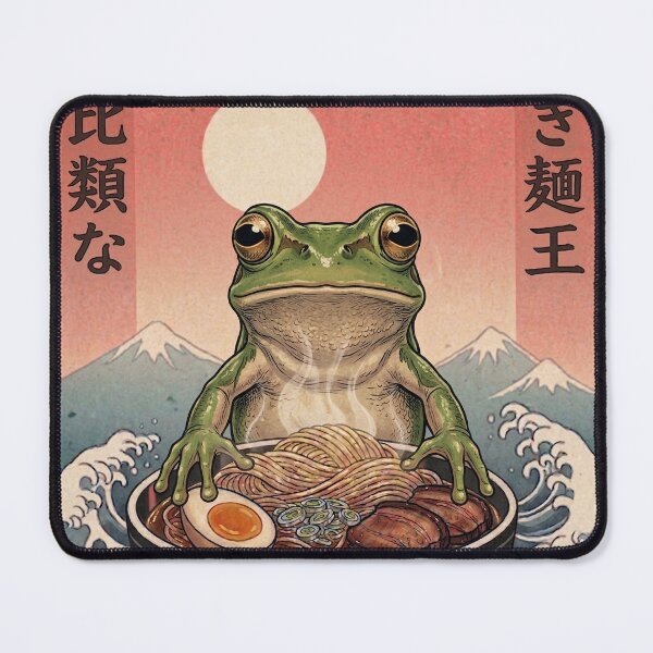 Item preview, Funny Frog Japanese Ramen Noodles Vintage Kanagawa Wave designed and sold by FurryHavenPH.