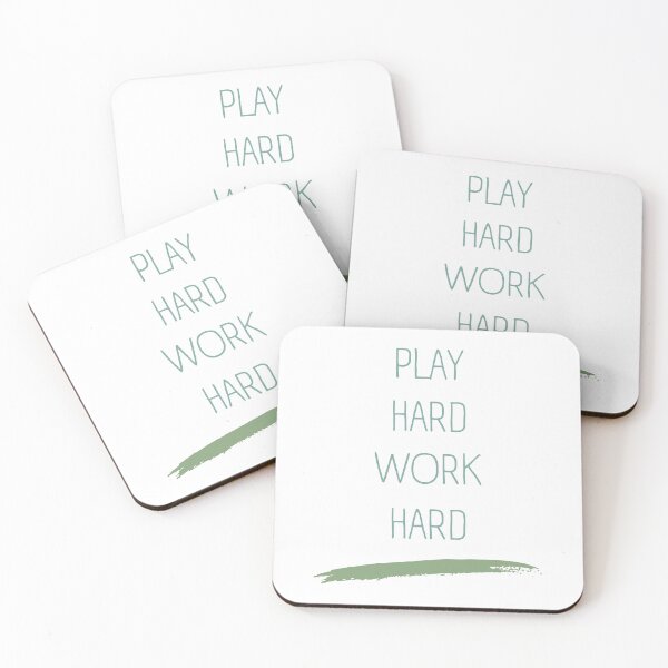 Item preview, Work Hard Play Hard – Work Life Balance Quote designed and sold by Cool-cat-art.