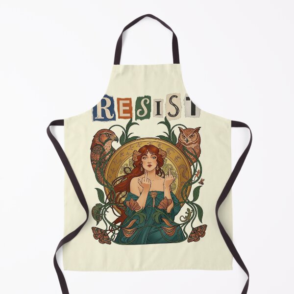 Item preview, Resist Art Nouveau Woman with Owls designed and sold by TeeARTHY.
