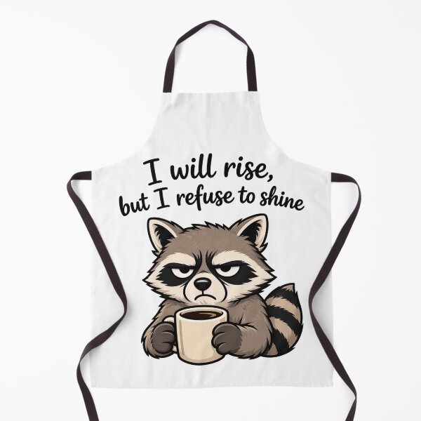 Item preview, I will rise but I refuse to shine, Grumpy Racoon design color designed and sold by Inappropriate Ink.