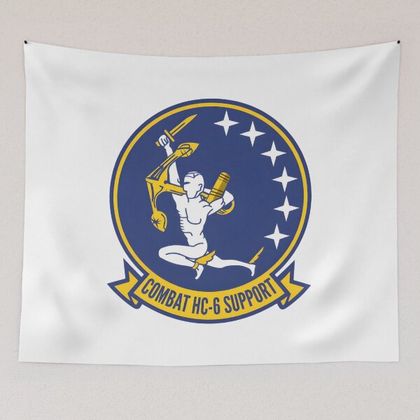 Item preview, Helicopter Combat Support Squadron Six (HC-6) "Chargers" Patch designed and sold by CharlieDesings.