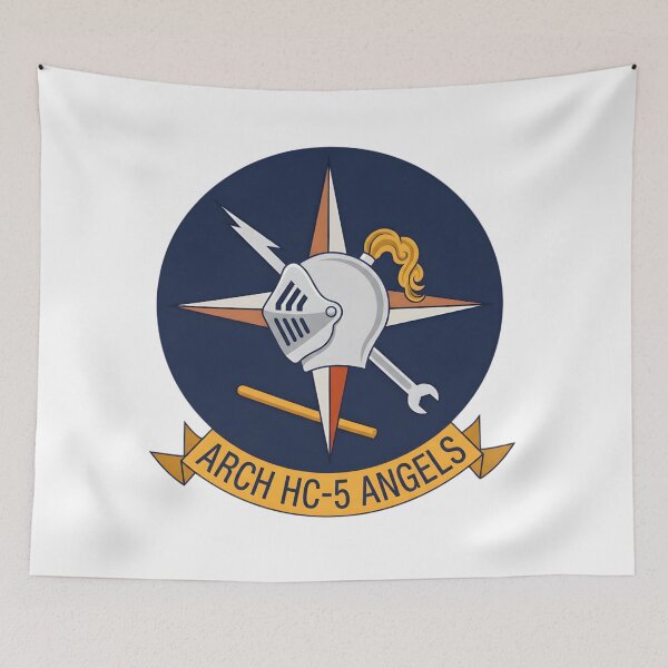 Item preview, Helicopter Combat Support Squadron Five (HC-5) "Archangels" Patch designed and sold by CharlieDesings.