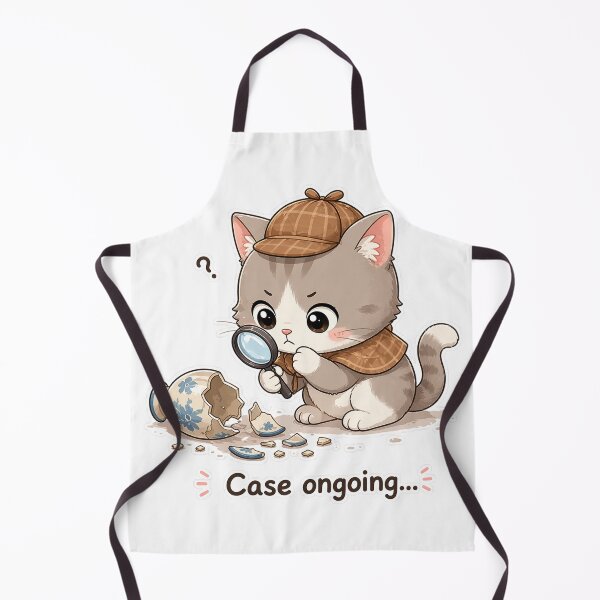 Item preview, Detective Cat Investigating Broken Vase Case Ongoing Moment designed and sold by Sadia Jannat.