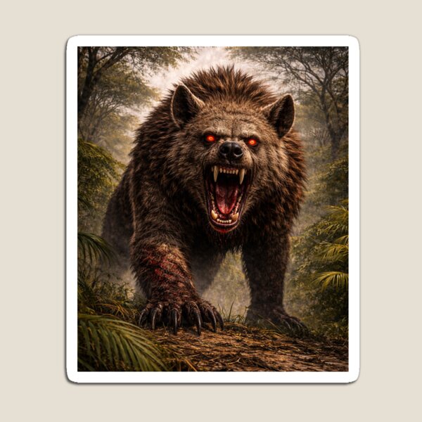 Item preview, Nandi Bear Cryptid African Predator Monster Artwork designed and sold by The Dark Files.