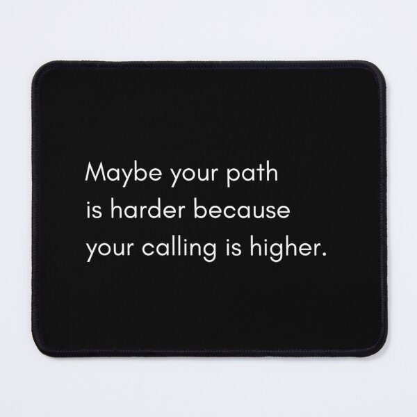 Item preview, Hard Path Higher Calling Motivational Quote Black Aesthetic designed and sold by TorqueThread.
