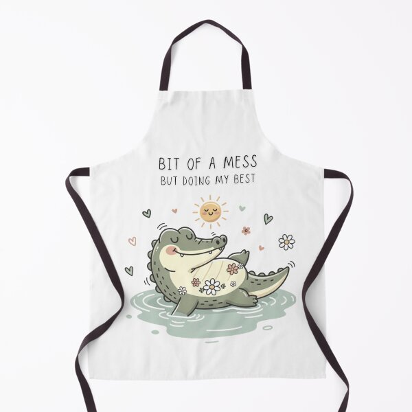 Item preview, Bit Of A Mess But Doing My Best Funny Crocodile T-Shirt Chaotic Little Creatures - Digital Art designed and sold by Panom Suavichien.