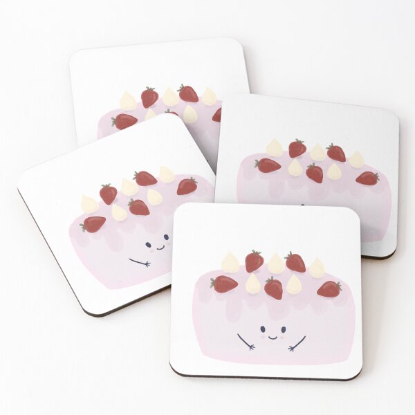 Item preview, Cute Strawberry Cake designed and sold by Vimi Doodles.