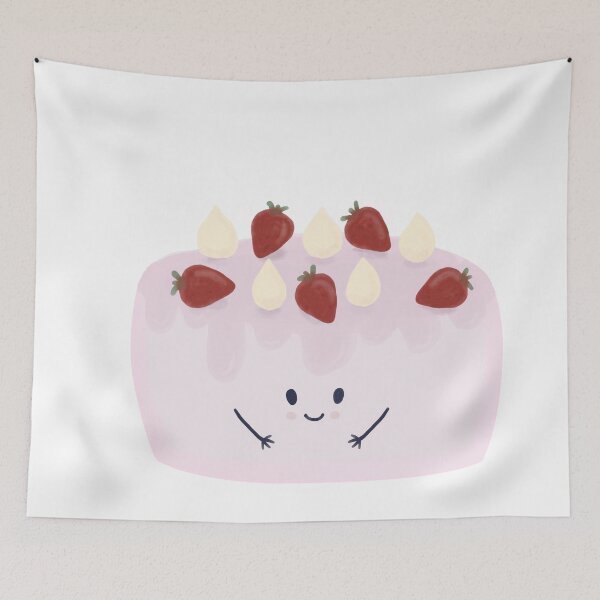 Item preview, Cute Strawberry Cake designed and sold by Vimi Doodles.