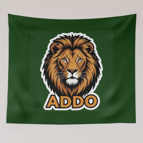 Item preview, Addo Lion Sticker – Wildlife Illustration of the African King of Beasts designed and sold by The Digital Compass.