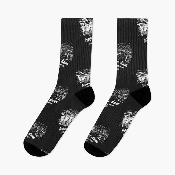 Item preview, Hoover Dam Vintage Black And White Simple Landscape  designed and sold by HowToCanadian.