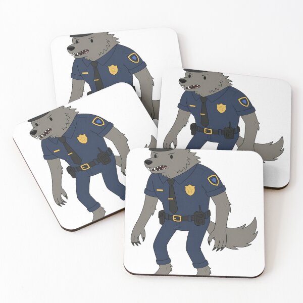 Item preview, werewolf cop designed and sold by Stickers void.