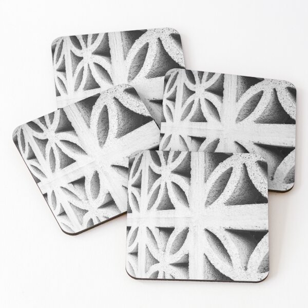 Item preview, Breeze Block Concrete Wall Pattern in Black and White With Geometric Architectural Texture designed and sold by Nmallia.