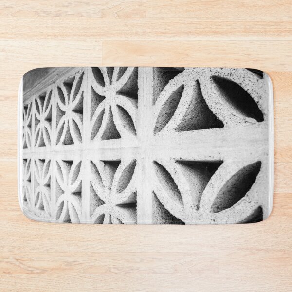 Item preview, Breeze Block Concrete Wall Pattern in Black and White With Geometric Architectural Texture designed and sold by Nmallia.