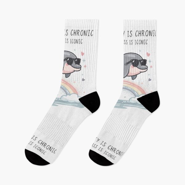 Item preview, My Anxiety Is Chronic But This Ass Is Iconic Funny Dolphin T-Shirt - Digital Art designed and sold by Panom Suavichien.