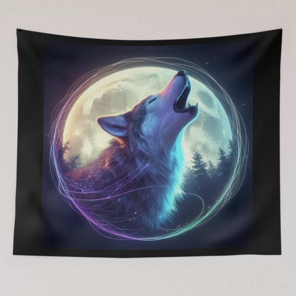 Item preview, Wolf hawling in the night  designed and sold by JALNERVION SHOP.