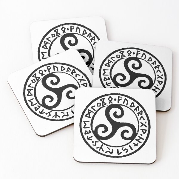 Item preview, Ancient Celtic Triskelion & Runes - Minimalist Sacred Geometry designed and sold by H Jonas.