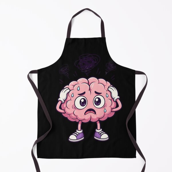 Item preview, Overthinking Brain Funny Anxiety Humor Cute Cartoon Design designed and sold by KaozTempest.