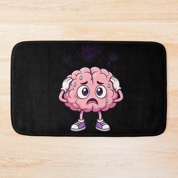 Item preview, Overthinking Brain Funny Anxiety Humor Cute Cartoon Design designed and sold by KaozTempest.