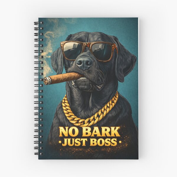Item preview, “No Bark Just Boss – Cool Gangster Dog Smoking Cigar, Gold Chain Alpha Vibes Streetwear Graphic designed and sold by LOLKart.