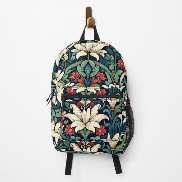 Item preview, white lilies with red flowers designed and sold by Nice-patterns.