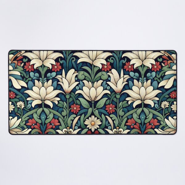 Item preview, white lilies with red flowers designed and sold by Nice-patterns.