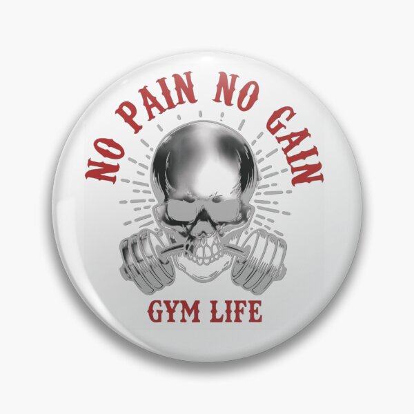 Item preview, No Pain No Gain Skull Gym Design – Dark Fitness Motivation Artwork designed and sold by Aedition.