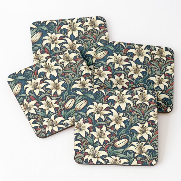Item preview, white lilies designed and sold by Nice-patterns.