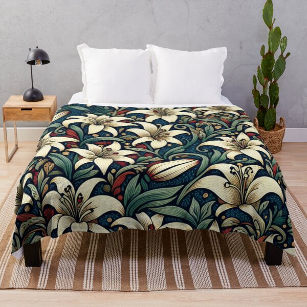 Item preview, white lilies designed and sold by Nice-patterns.