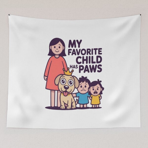 Item preview, My Favorite Child Has Paws Funny Pet designed and sold by Petpixy.