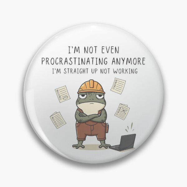 Item preview, I'm Not Even Procrastinating Anymore I'm Straight Up Not Working Frog Tee - Digital Art designed and sold by Panom Suavichien.