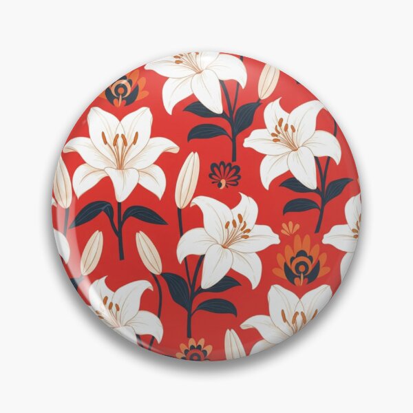Item preview, white lilies designed and sold by Nice-patterns.