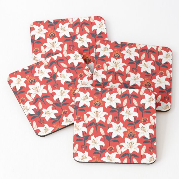 Item preview, white lilies designed and sold by Nice-patterns.