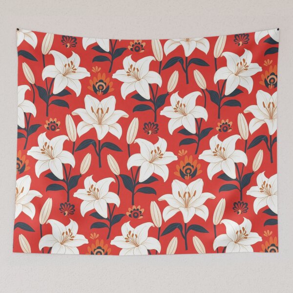 Item preview, white lilies designed and sold by Nice-patterns.