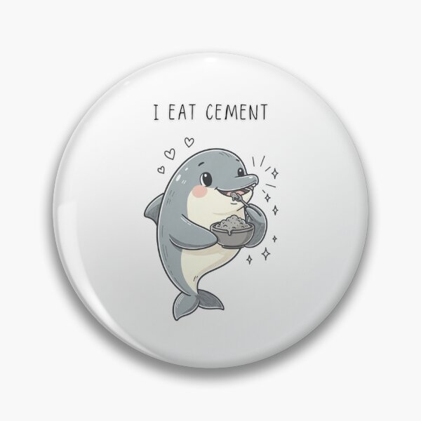 Item preview, I Eat Cement Funny Dolphin T-Shirt Chaotic Little Creatures Collection - Digital Art designed and sold by Panom Suavichien.