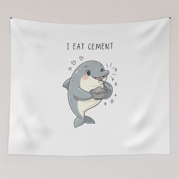 Item preview, I Eat Cement Funny Dolphin T-Shirt Chaotic Little Creatures Collection - Digital Art designed and sold by Panom Suavichien.