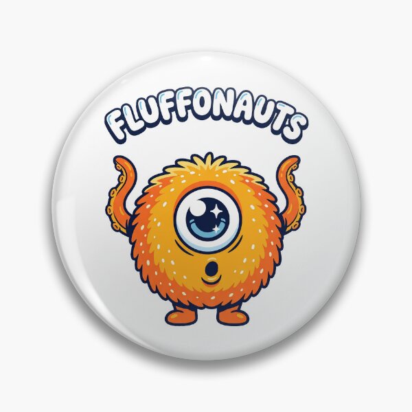 Item preview, Ziggy the One-Eyed Fluffonaut - Curious Orange Alien designed and sold by TinyTheory.