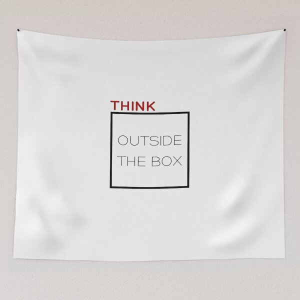 Item preview, Think Outside the Box – Minimal Creative Design designed and sold by Cool-cat-art.