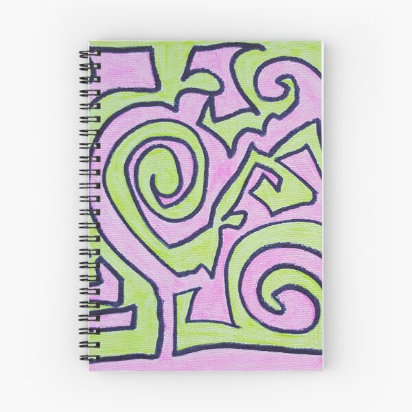 Item preview, Green and Pink Doodle Abstract Acrylic Painting designed and sold by Gordon Bryan.