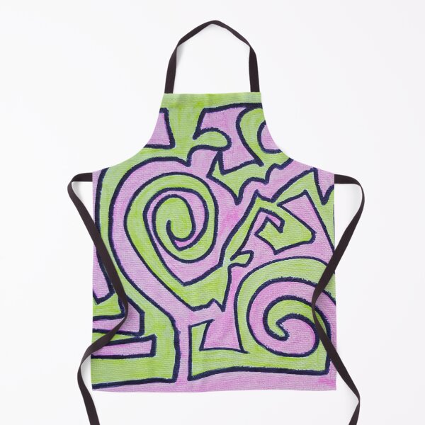 Item preview, Green and Pink Doodle Abstract Acrylic Painting designed and sold by Gordon Bryan.