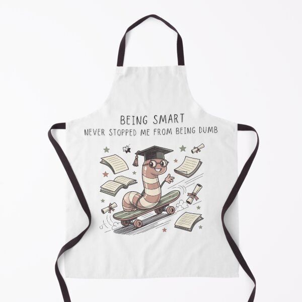 Item preview, Being Smart Never Stopped Me From Being Dumb Funny Worm Graduation Tee - Digital Art designed and sold by Panom Suavichien.
